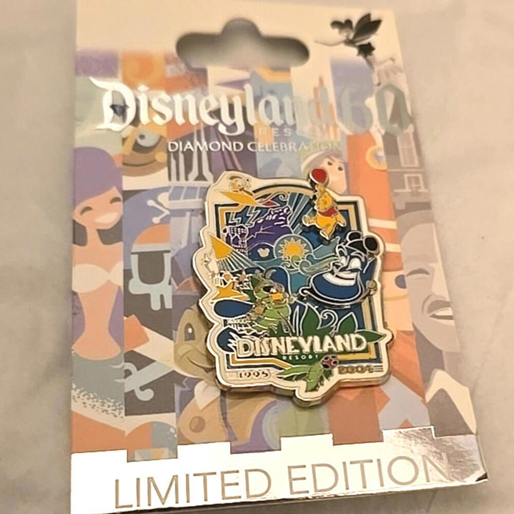 NEW‎ Disneyland 60 Diamond Celebration 95-04 Decades Pin Genie, Abu, Poo